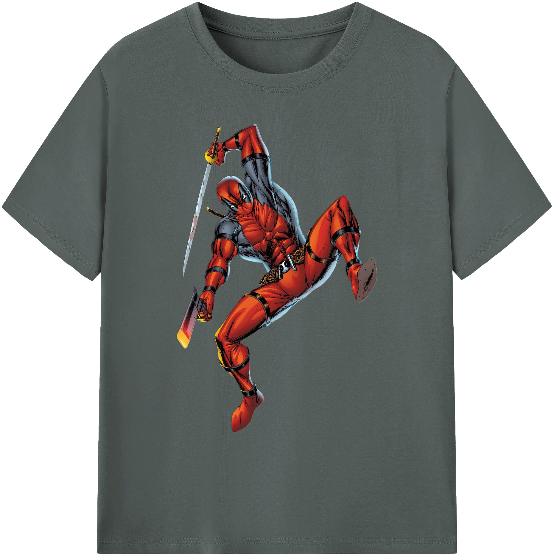 （画像用） Deadpool デッドプール 綿100％ メンズ半袖Tシャツ｜肌触りやわらか＆通気性